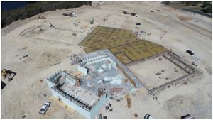 Arial view of Lake Country progress. 